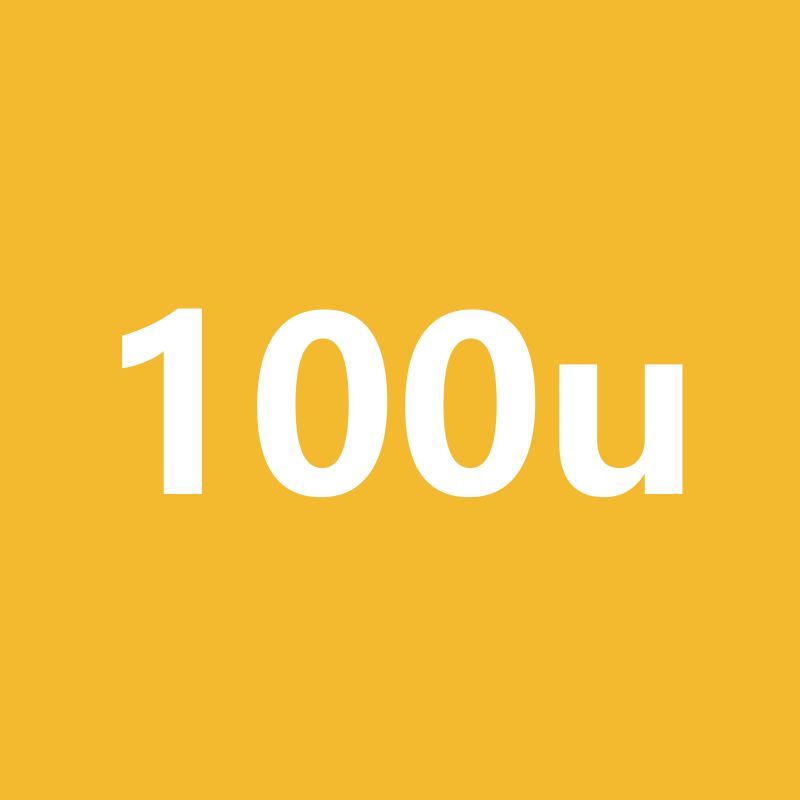 100U