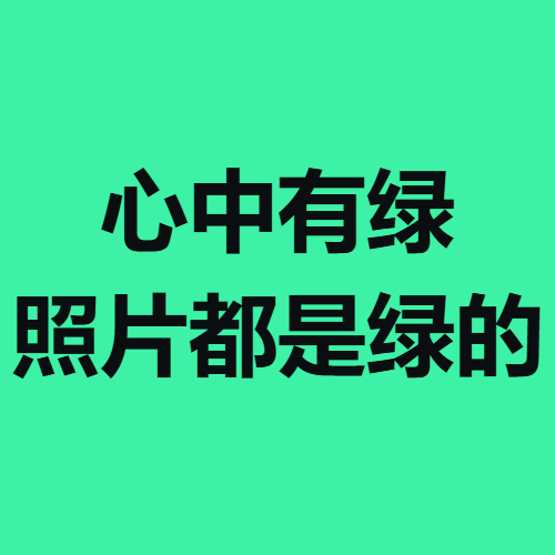 心中有绿 照片都是绿的
